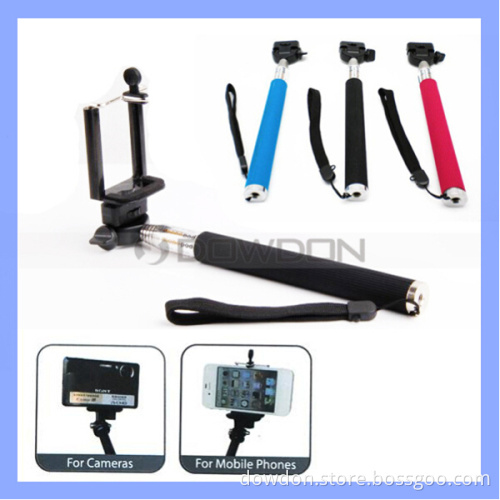 Extendable Handheld Monopod for iPhone Samsung Mobile Phone and Digital Camera